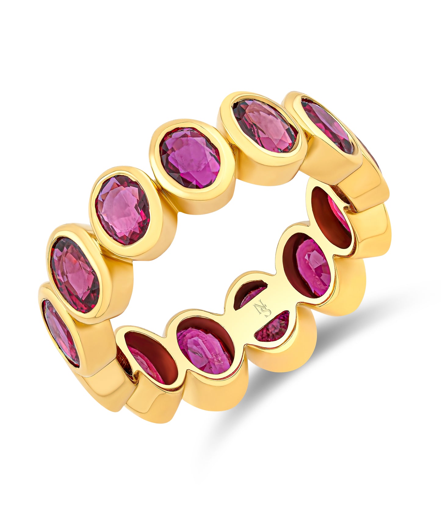 Oval Ruby Eternity Band