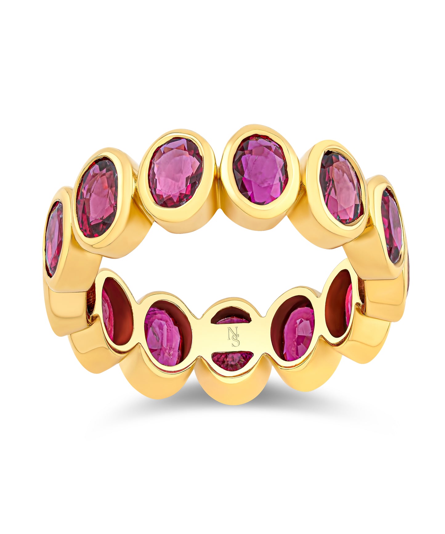 Oval Ruby Eternity Band