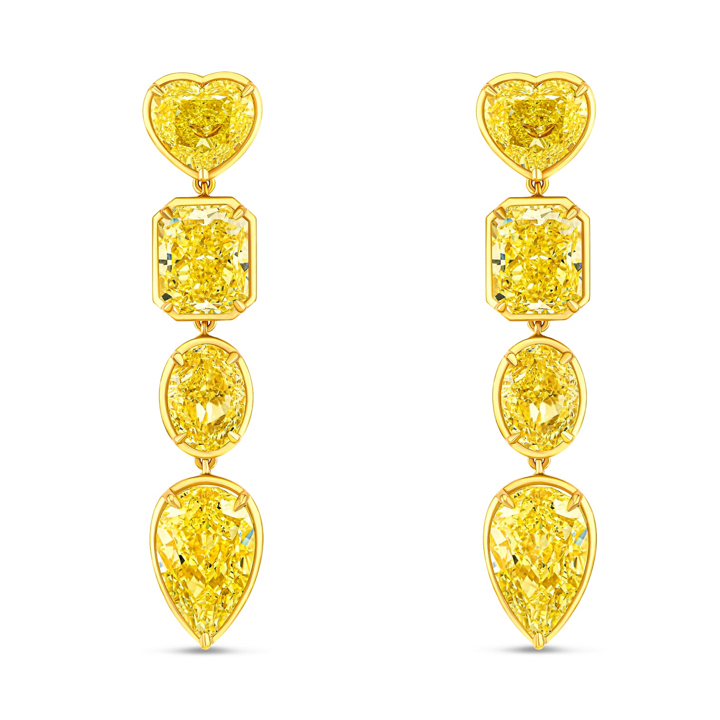 Fancy Yellow Diamond Drop Earrings