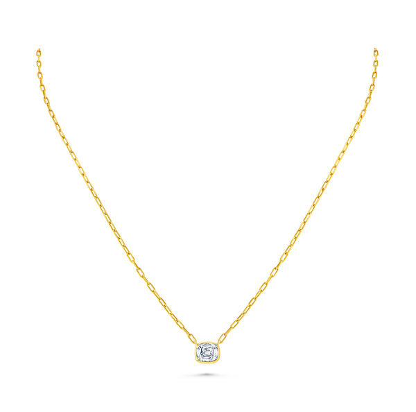 Cushion Diamond Solitaire Pendant