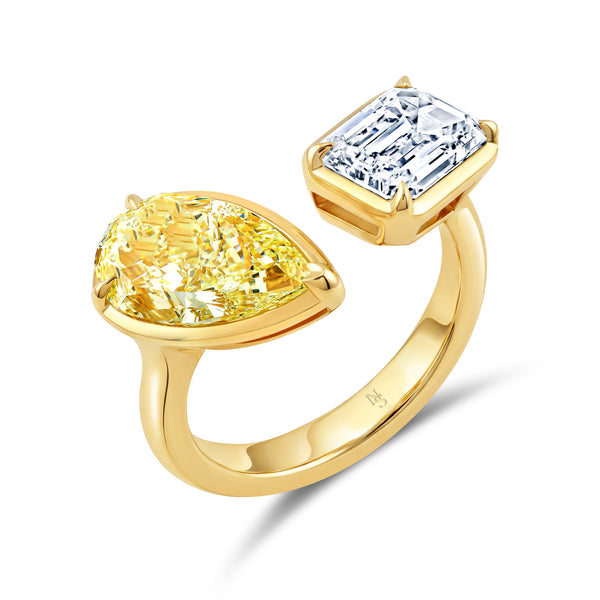 Diamond Bypass Ring