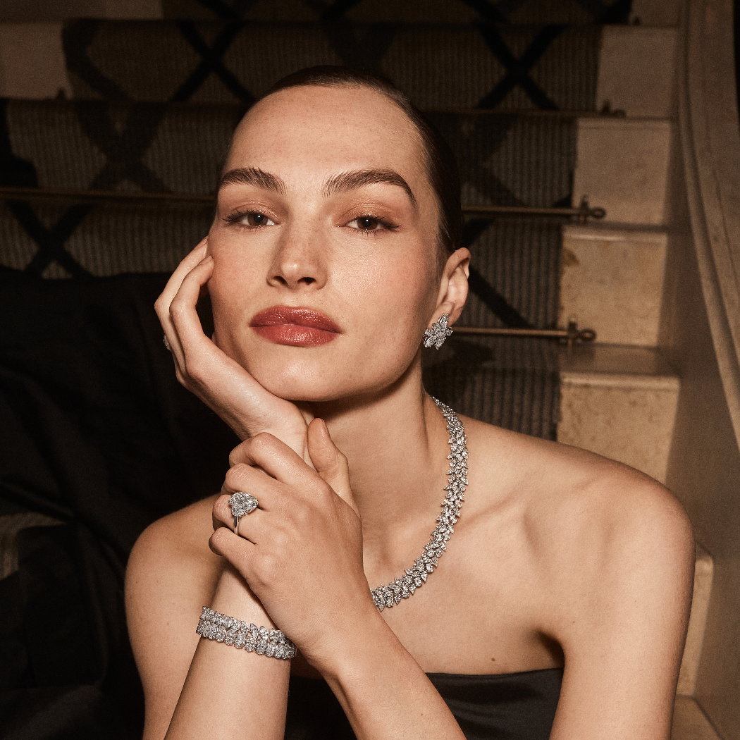 Fancy Shape Cluster Earrings