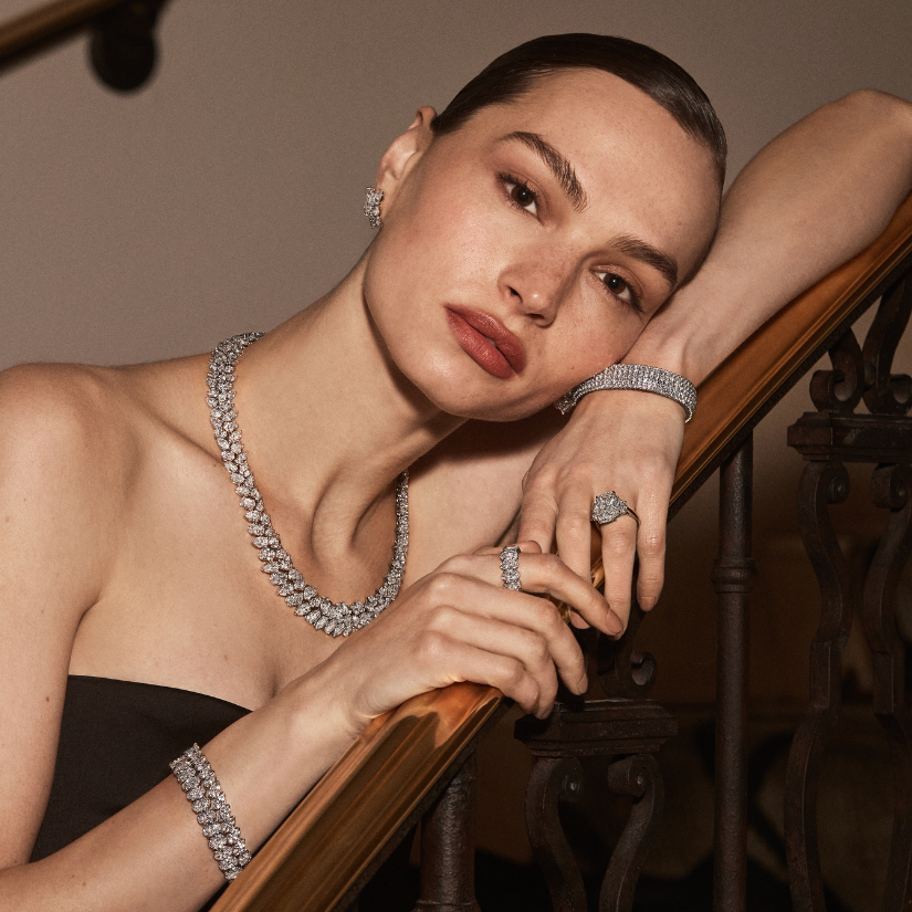 Fancy Shape Collar Necklace