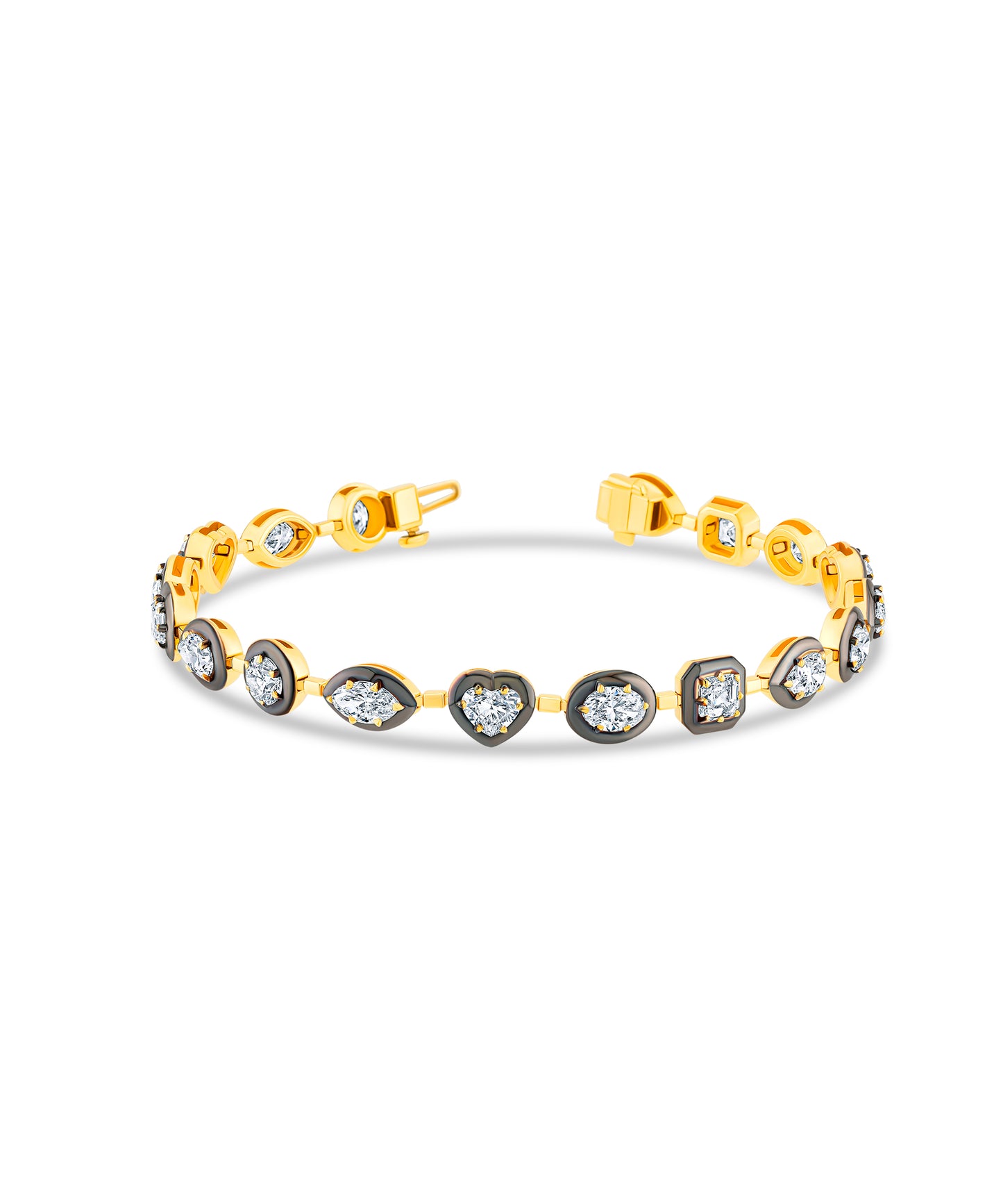Fancy Shape Diamond Bar Bracelet