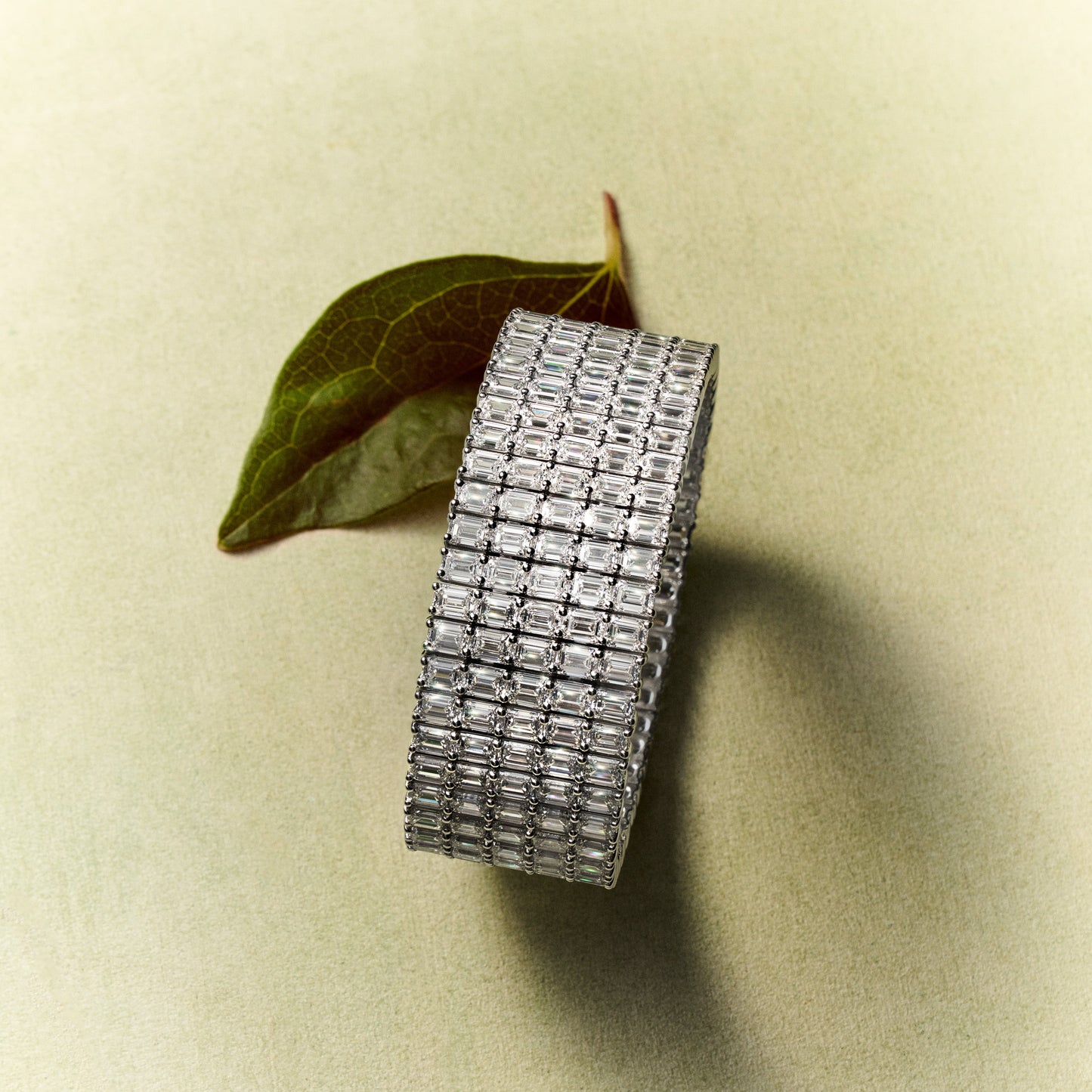 5 row diamond mesh bracelet multi row 