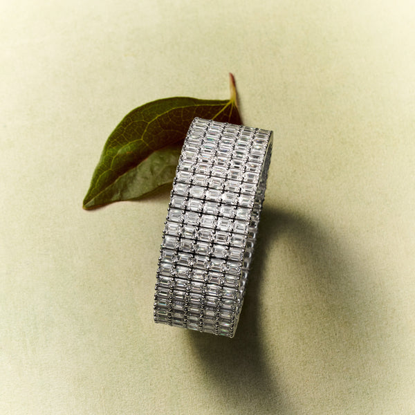 5 row diamond mesh bracelet multi row 