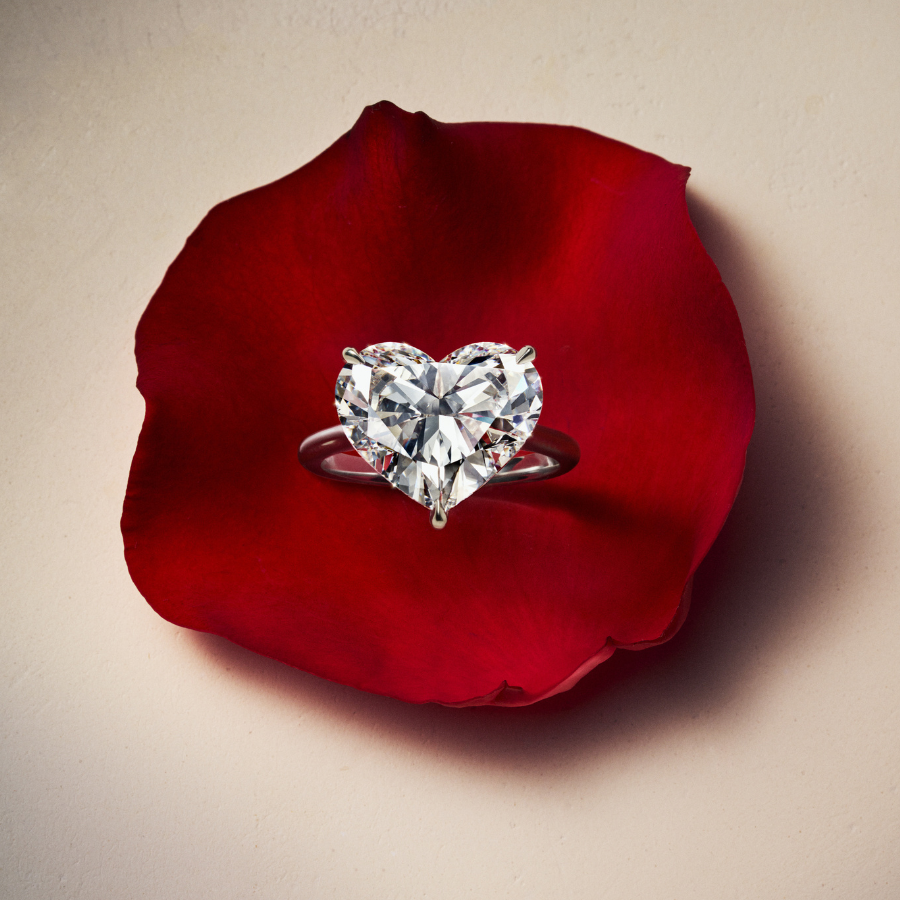 Heart Diamond Solitaire Ring