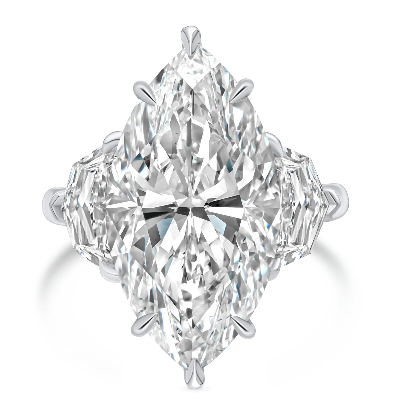 10.33 Marquise Cut Diamond Platinum Ring