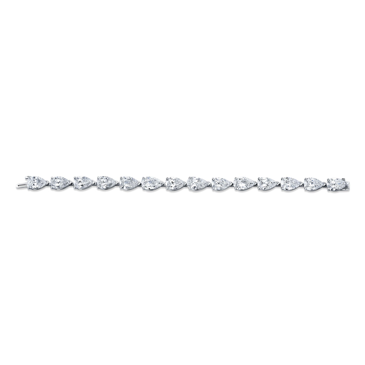 28 Carat Pear Shape Diamond Bracelet