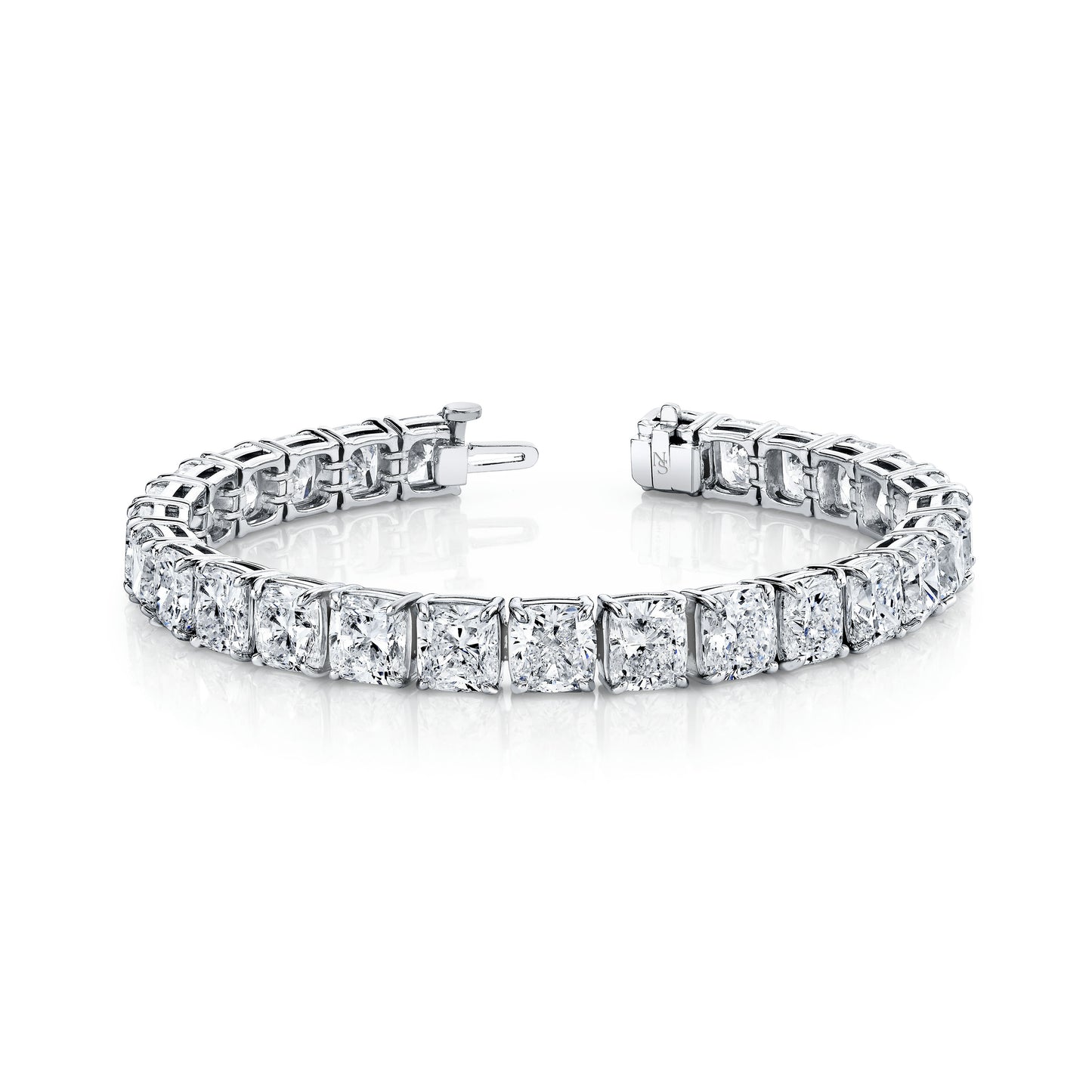 42 Carat Cushion Cut Diamond Bracelet