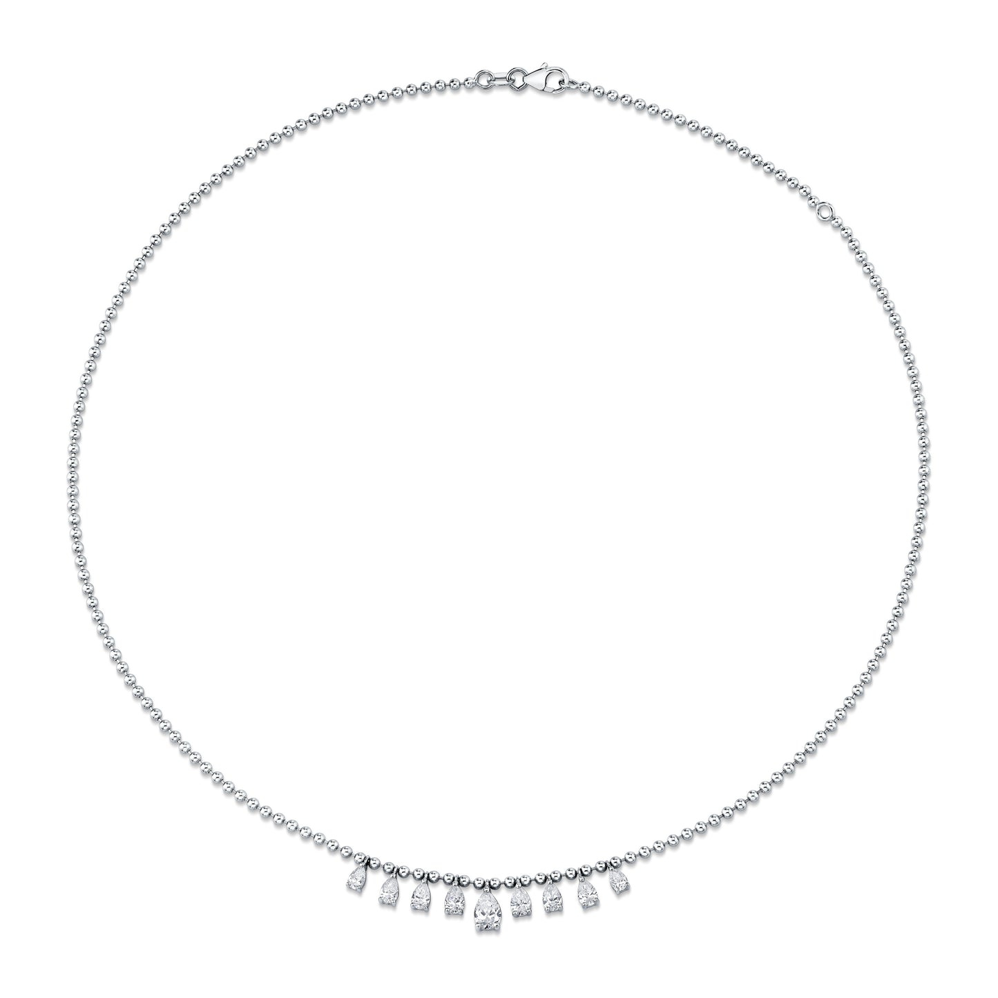 Pear Shape Diamond Drip Necklace