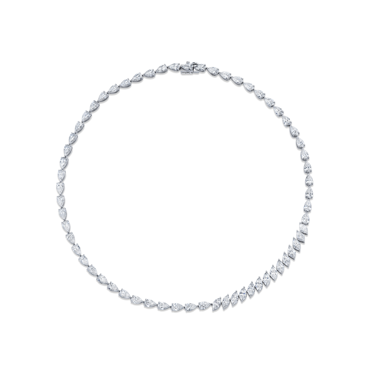 Marquise and Pear Shape Diamond Necklace