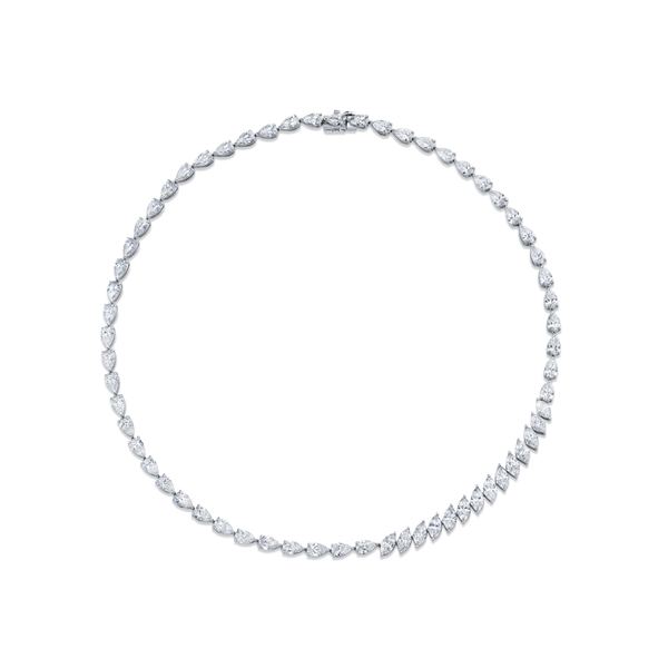 Marquise and Pear Shape Diamond Necklace