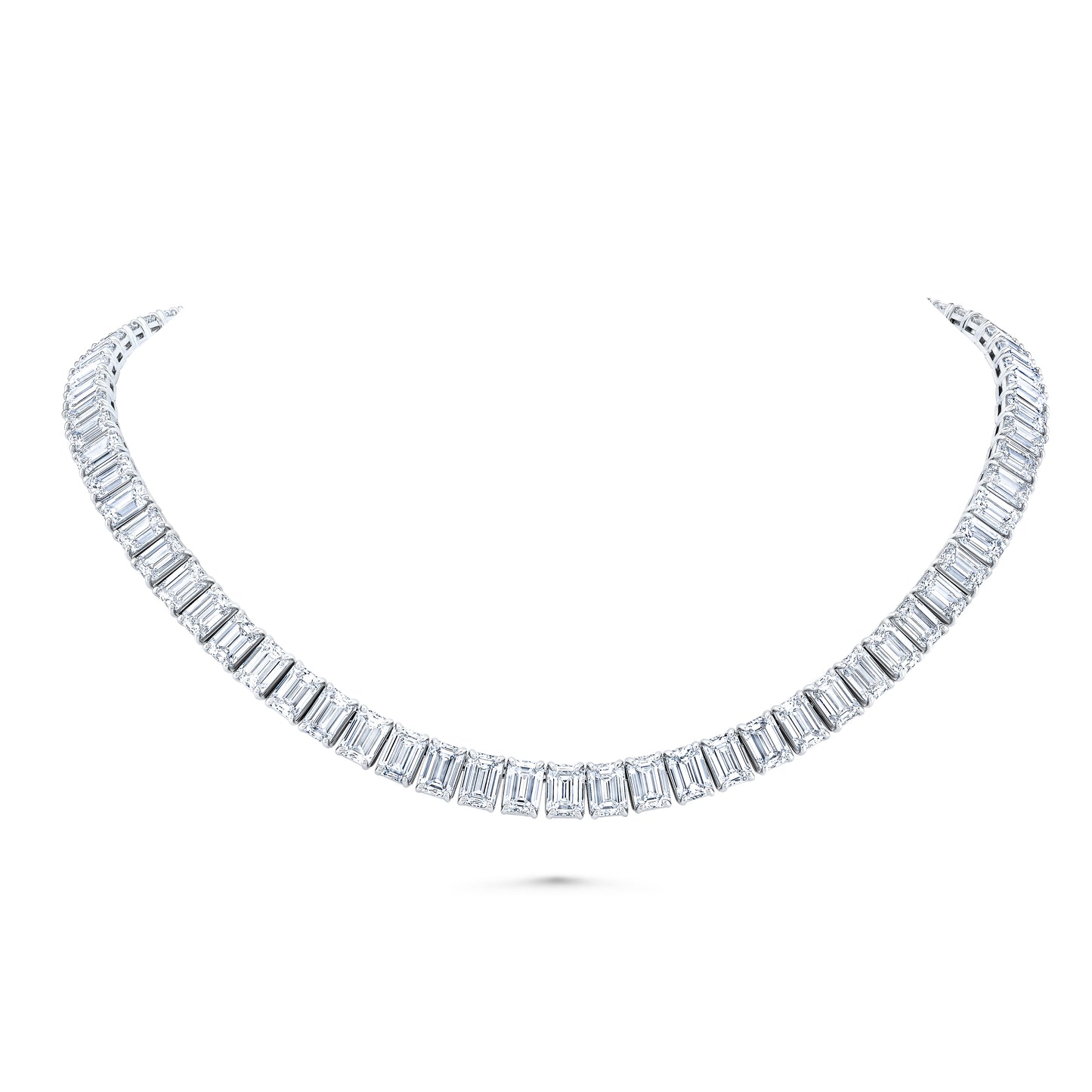 Emerald Cut Diamond Necklace