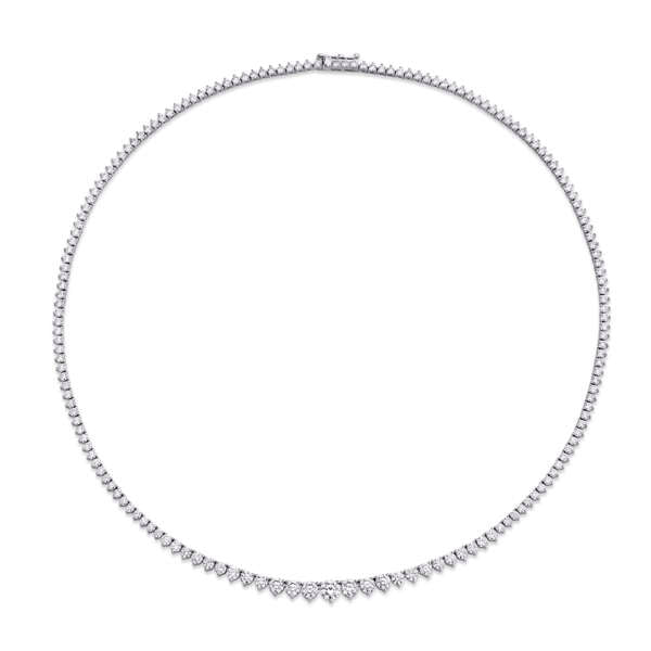 Classic Graduated Round Diamond Riviera Necklace