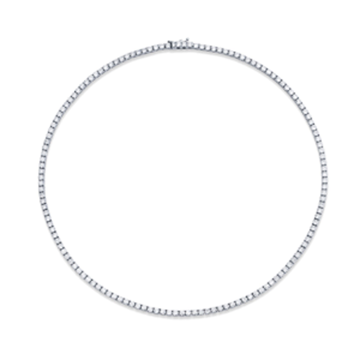 Signature Round Diamond Tennis Necklace