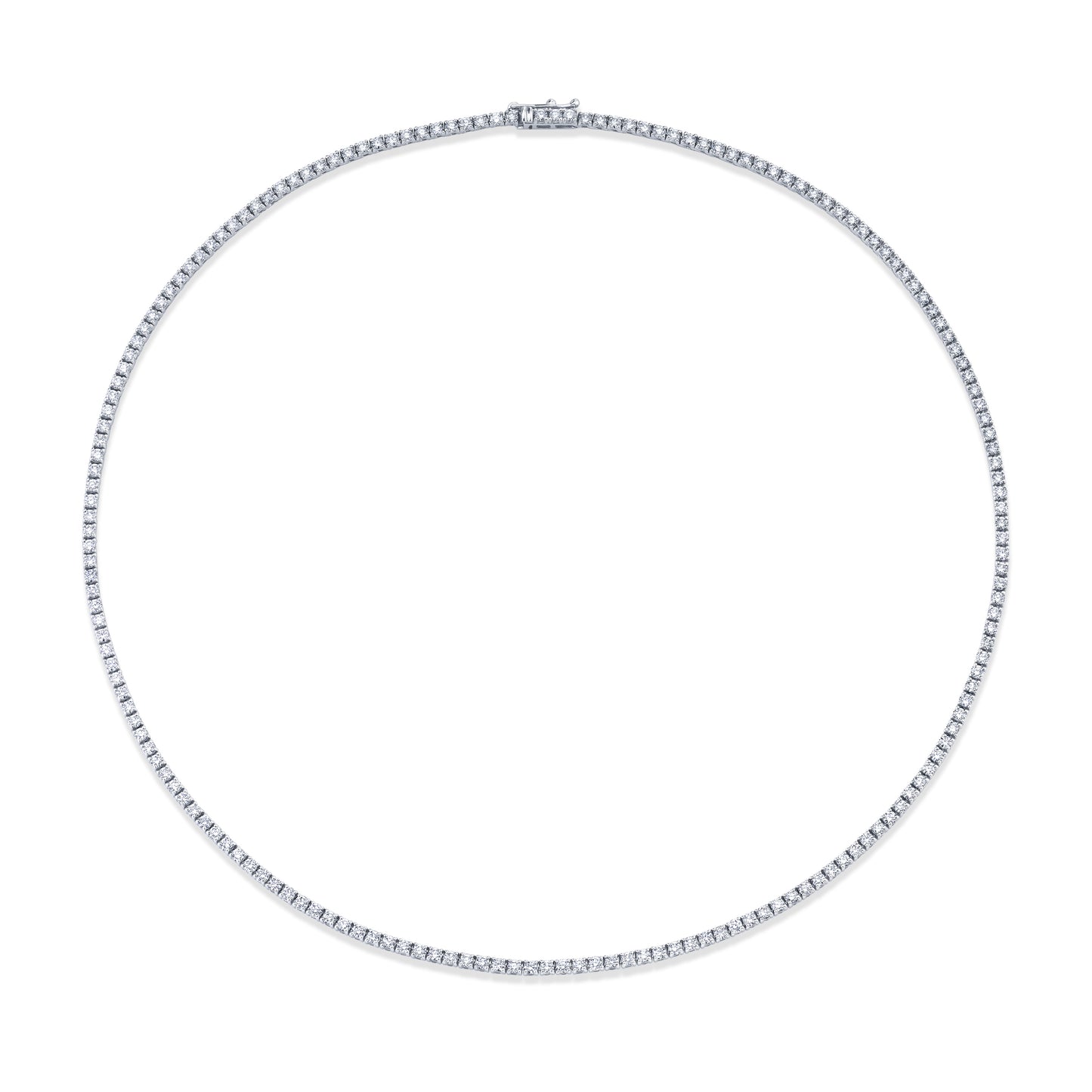 Signature Round Diamond Tennis Necklace