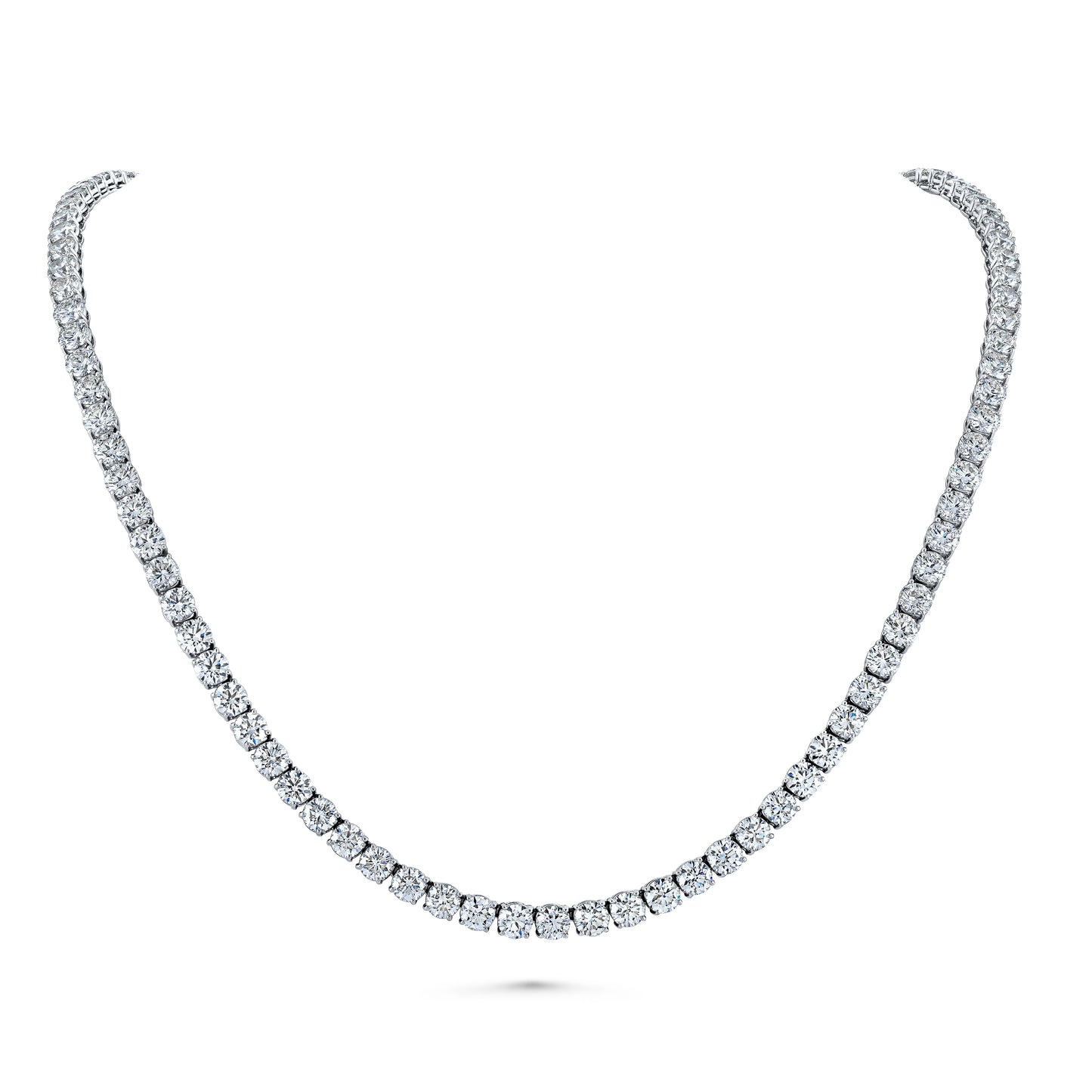 Signature Round Diamond Tennis Necklace