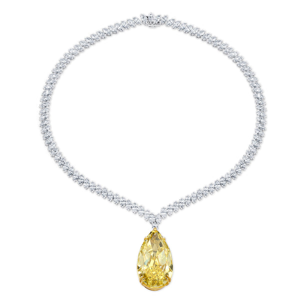 Pear Diamond Statement Necklace