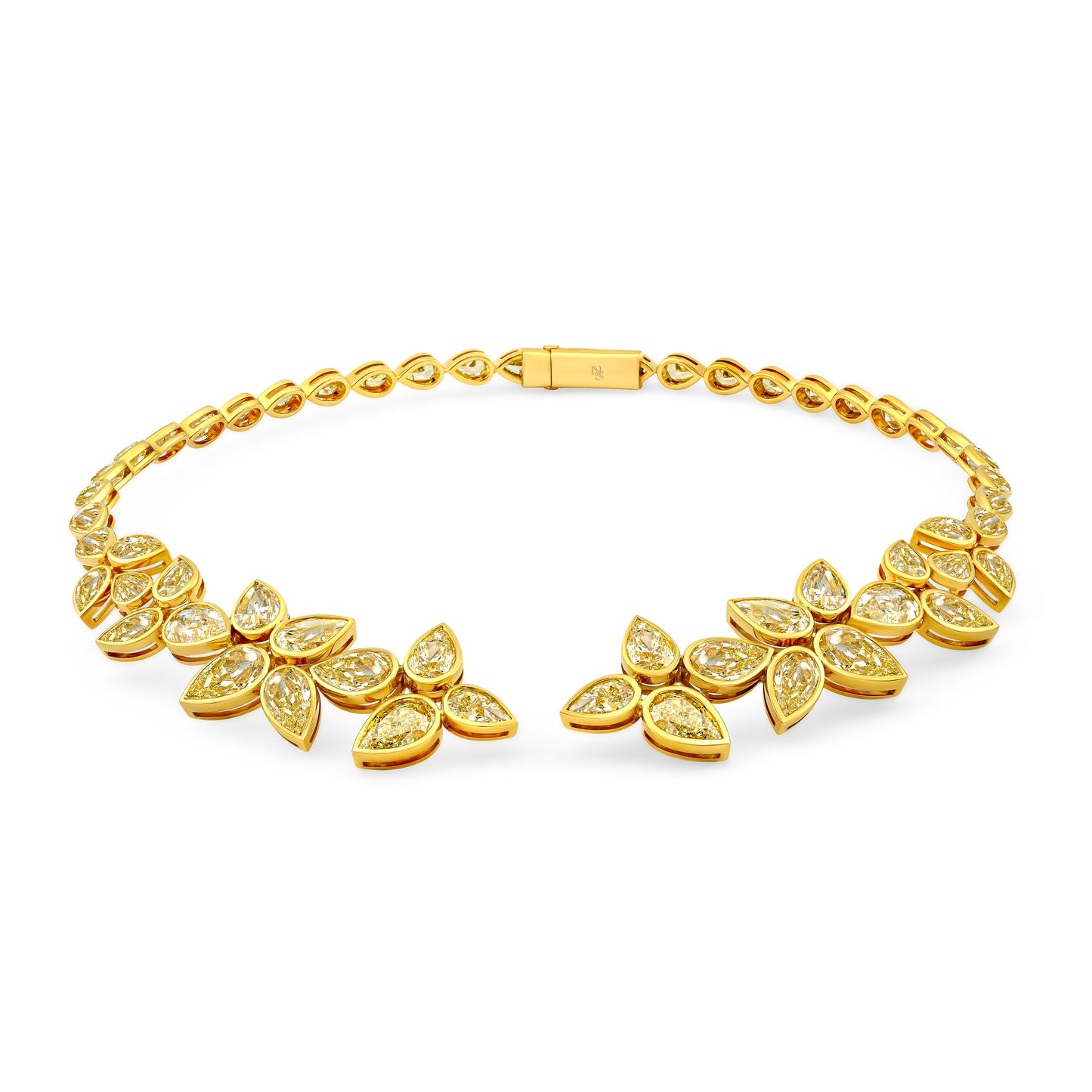 Fancy Yellow Pear Diamond Choker