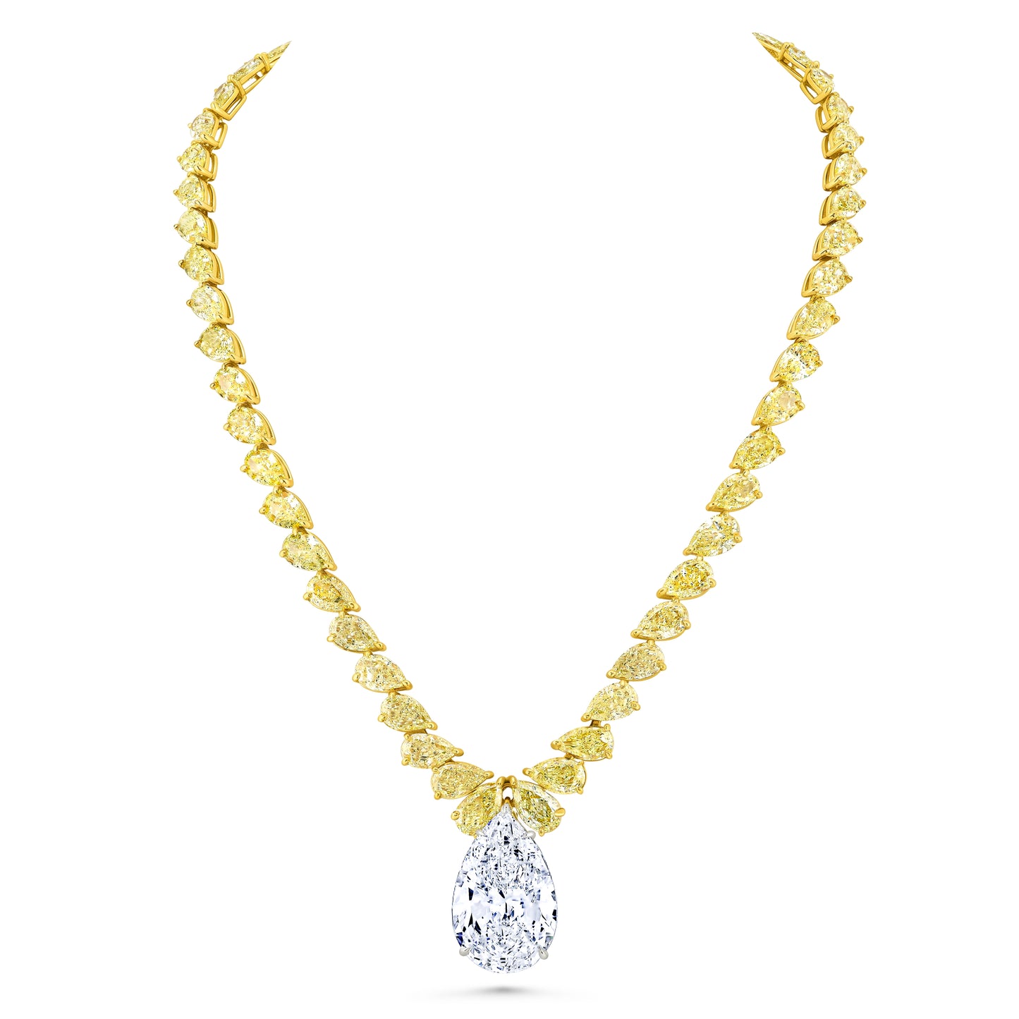 Pear Diamond Statement Necklace