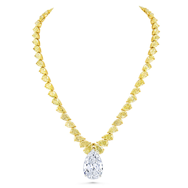 Pear Diamond Statement Necklace