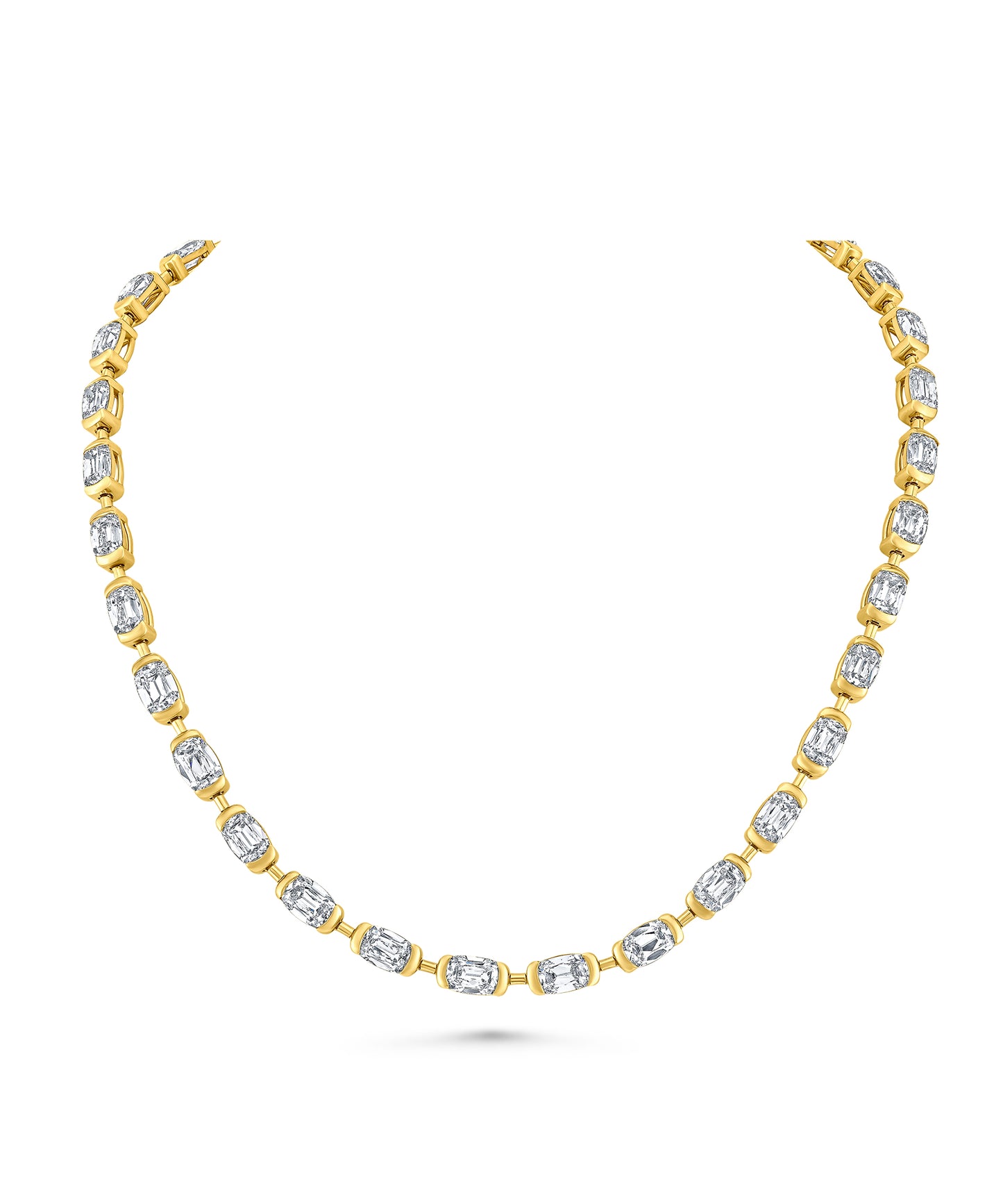 Cushion Cut Diamond Necklace