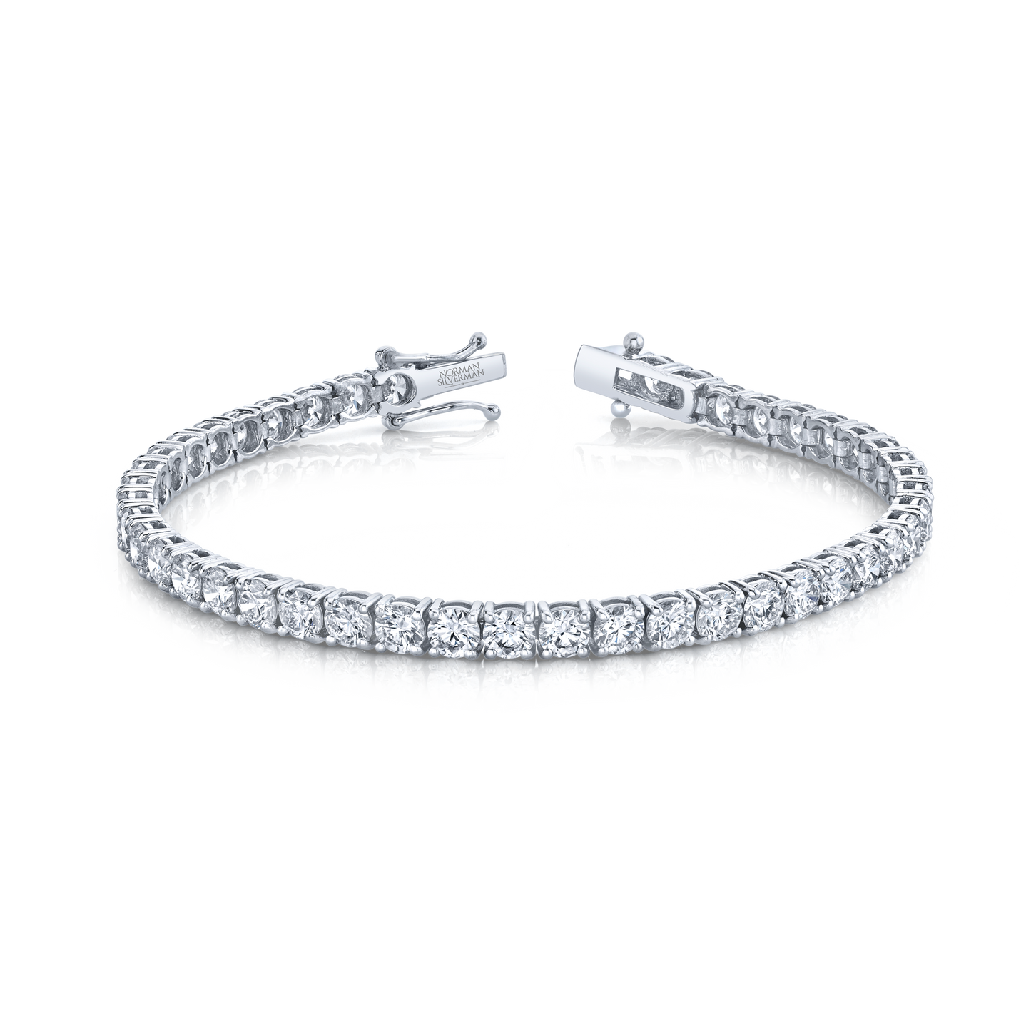 Norman Silverman Signature Tennis Bracelet in White Gold