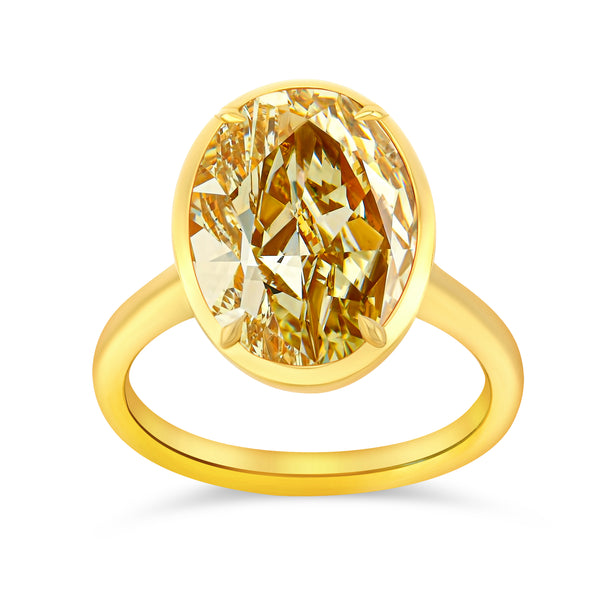 Fancy Yellow Oval Solitaire