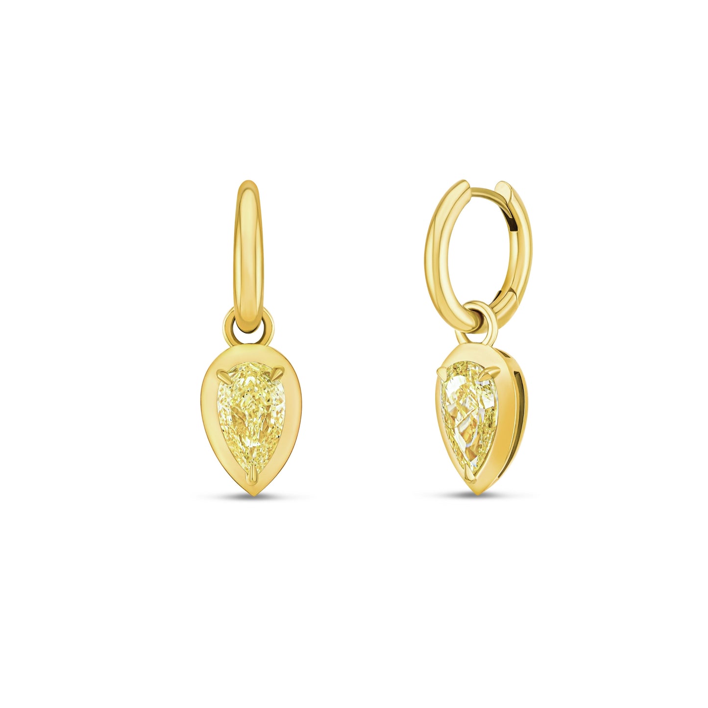 Pear Diamond Dangle Earrings