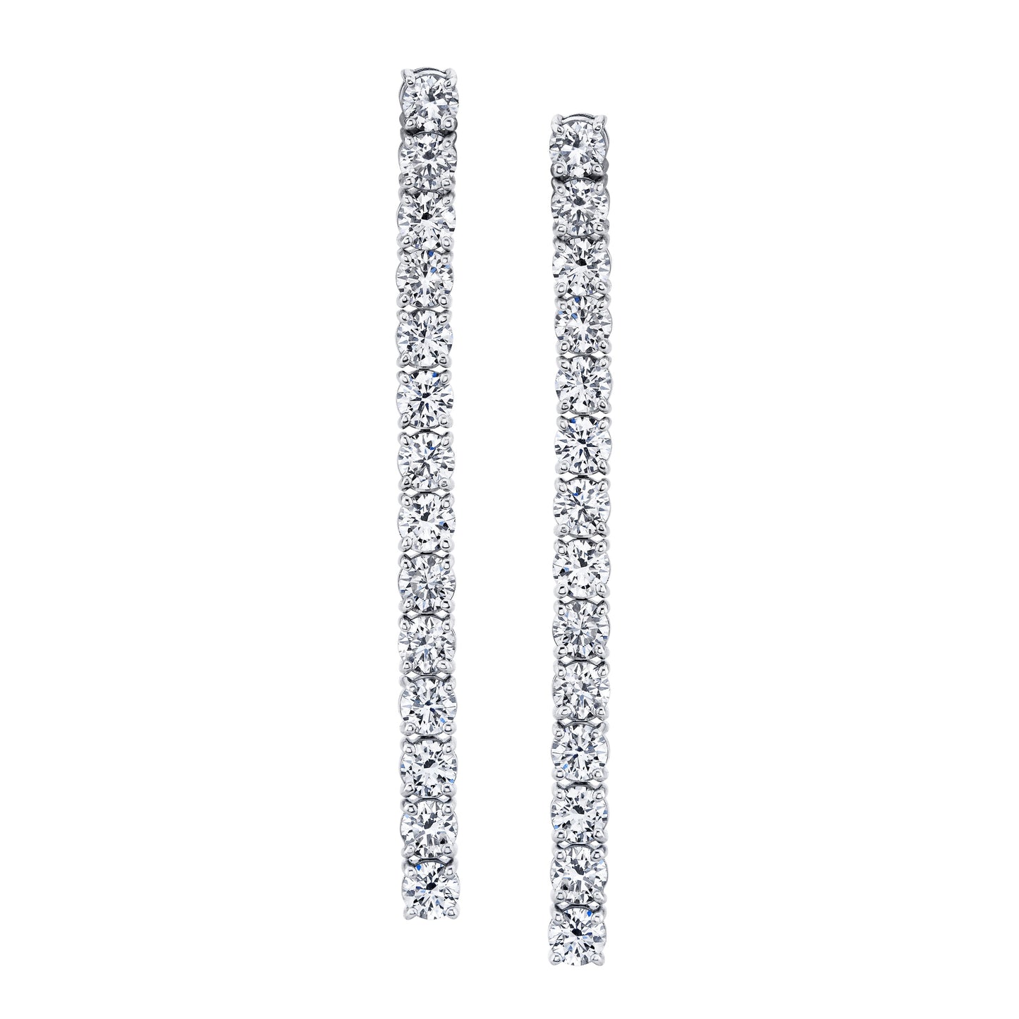 Diamond Linear Dangle Earrings