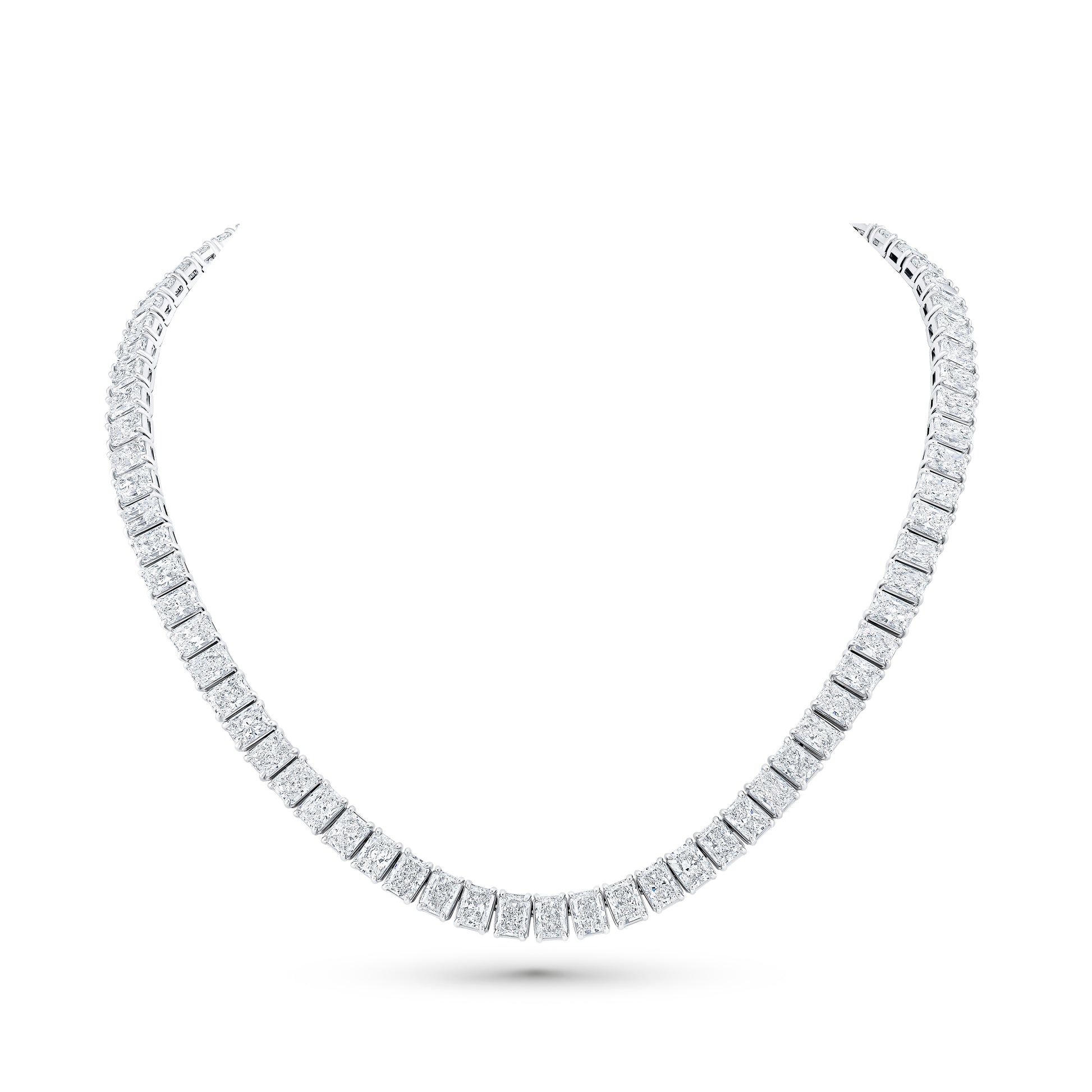 Radiant Diamond Tennis Necklace