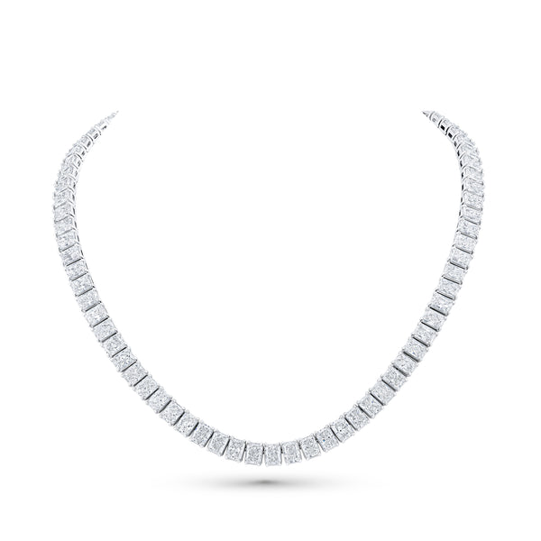 Radiant Diamond Tennis Necklace