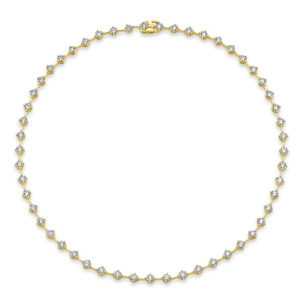 Round Diamond Bar Necklace