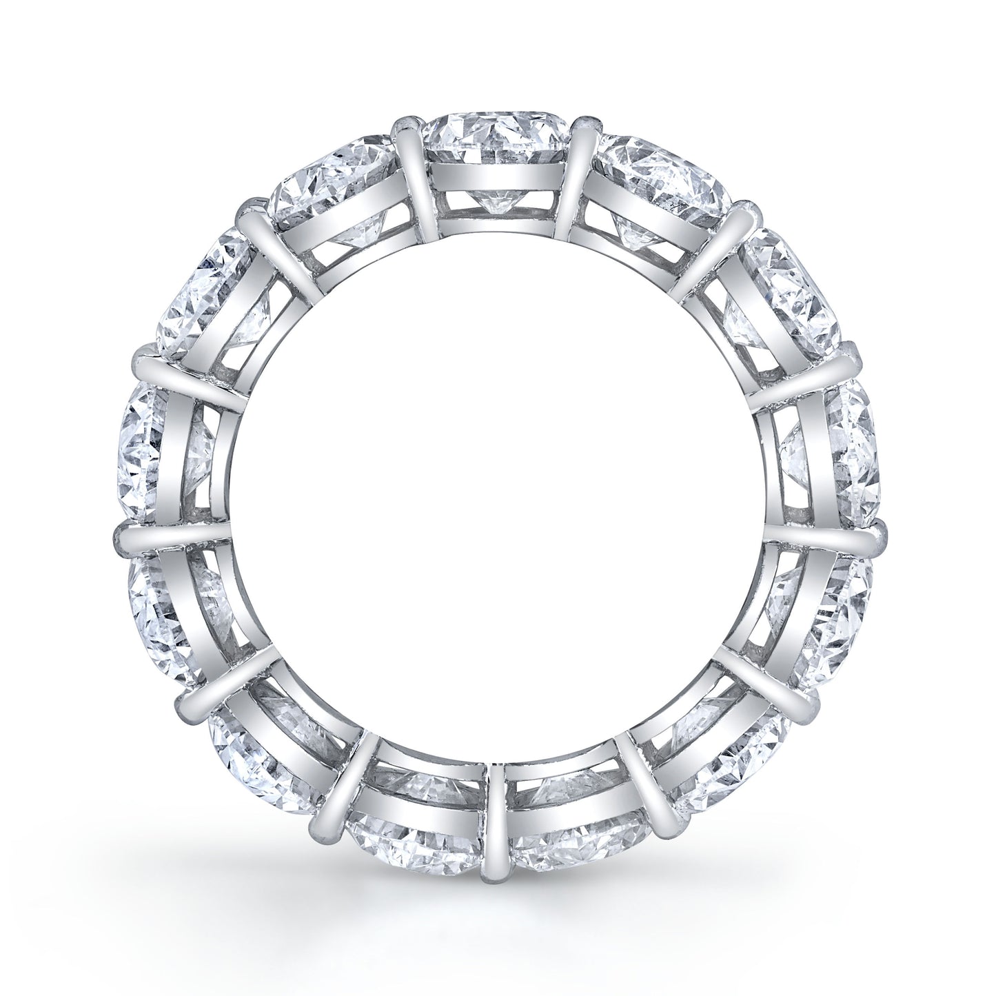 Oval Cut Diamonds Platinum Eternity Band