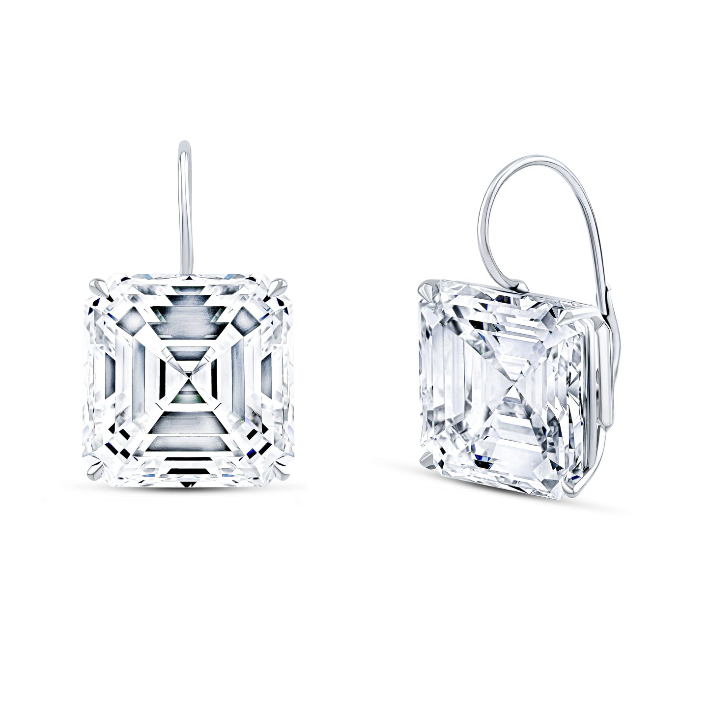 Asscher Diamond Earrings