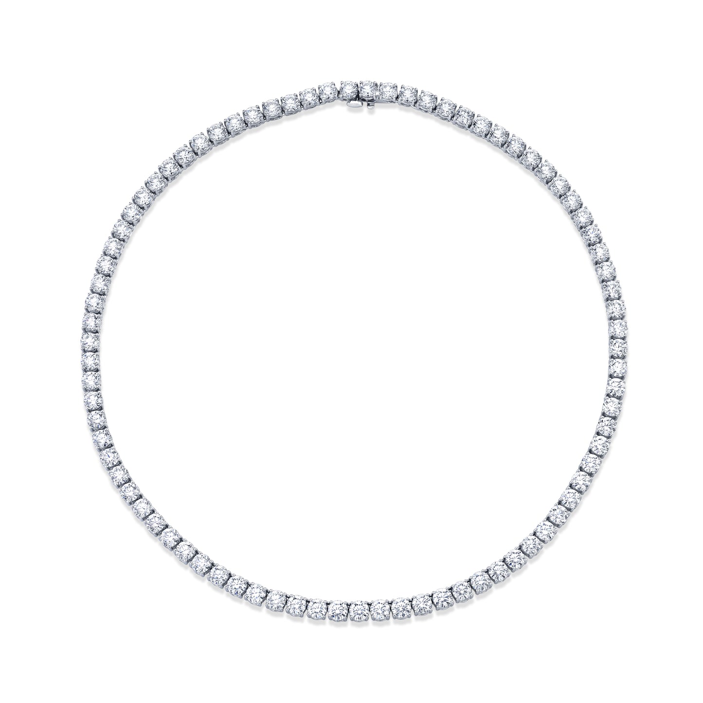 Signature Round Diamond Tennis Necklace