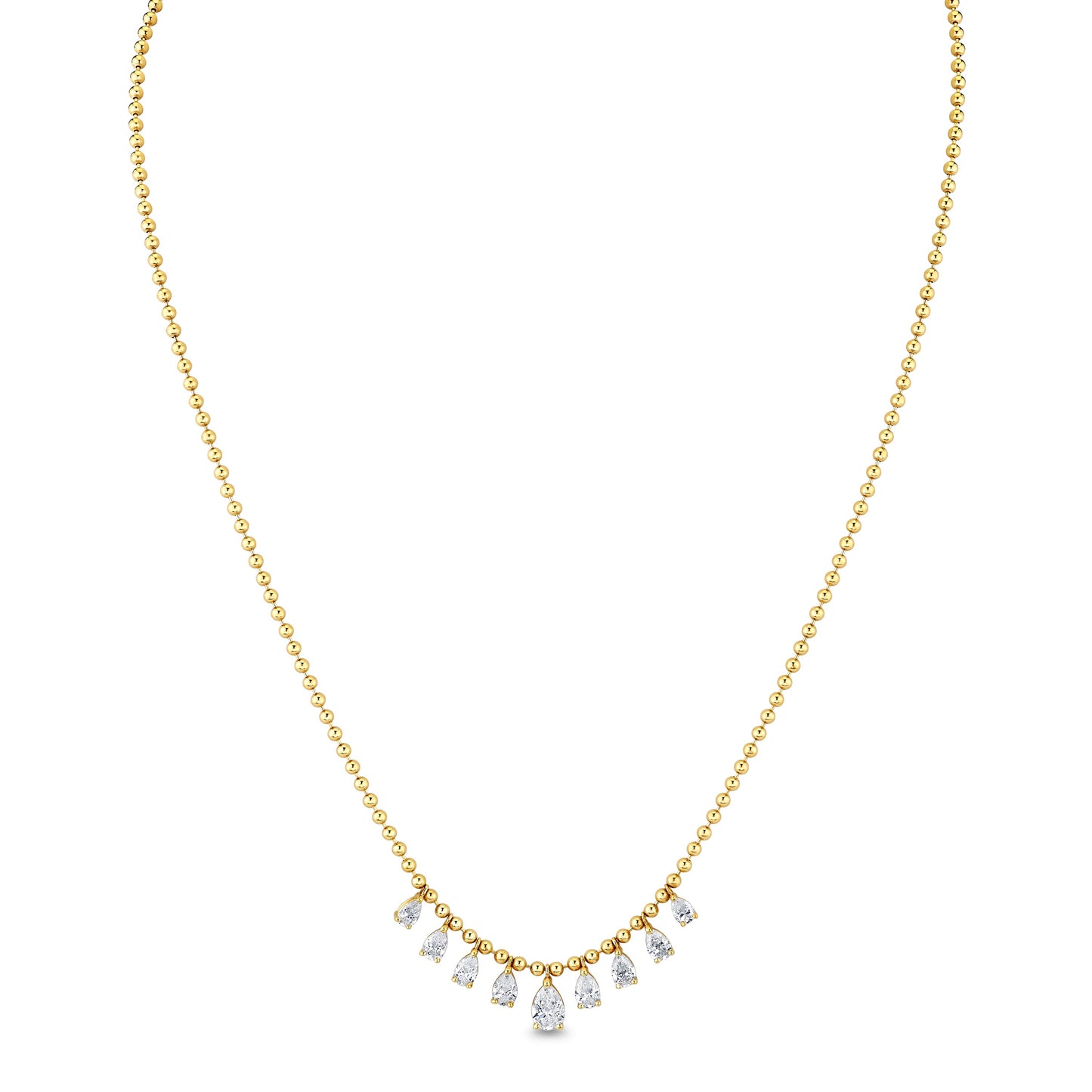 Pear Shape Diamond Drip Necklace