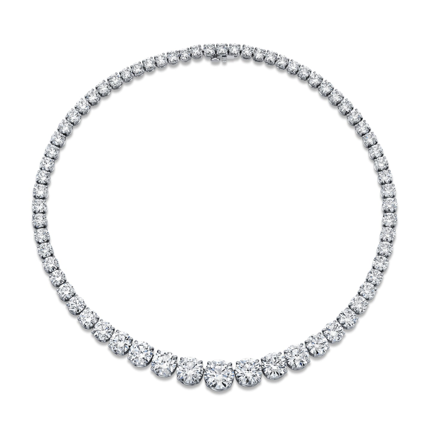 Graduated Round Diamond Riviera Necklace