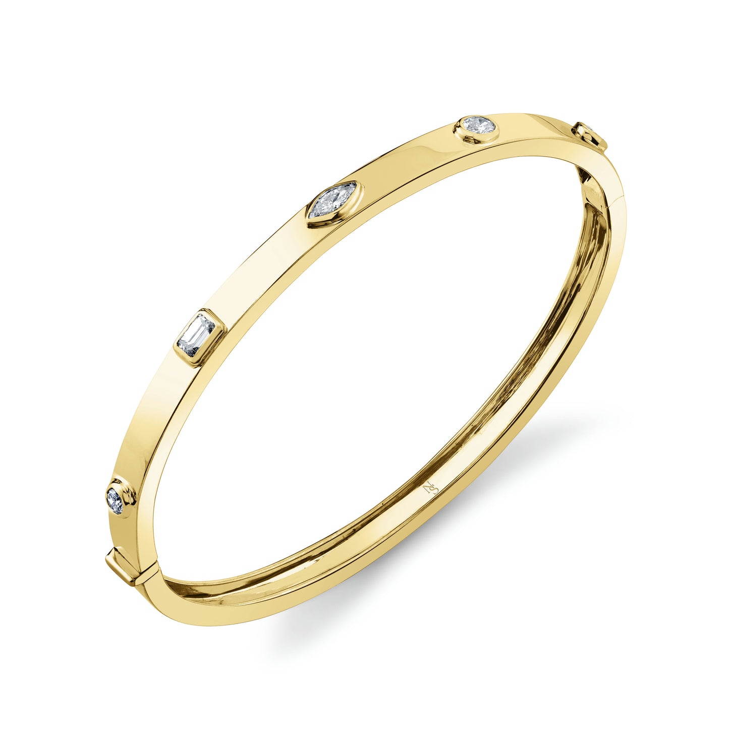 Bangle with Fancy Shape Diamonds