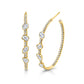 Hoop Earrings with Fancy Shape Diamonds