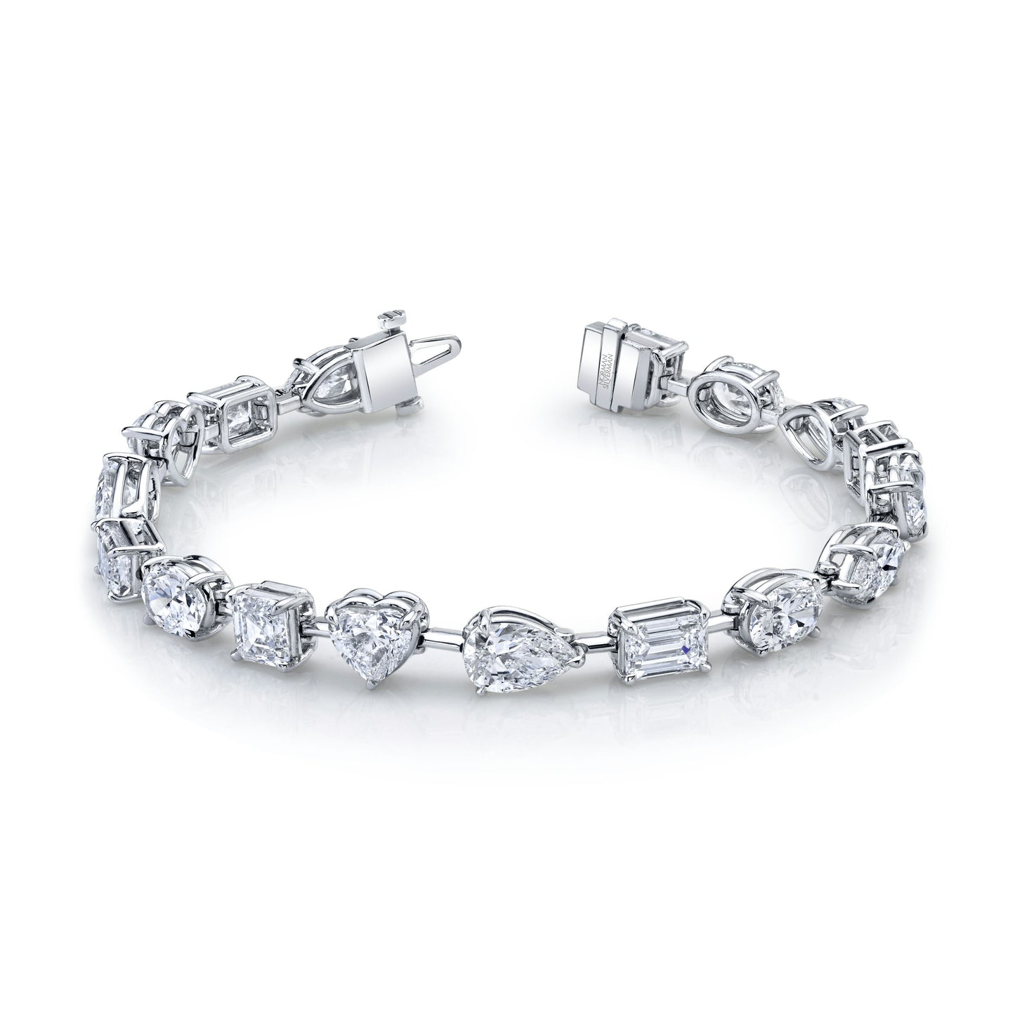 Fancy Shape Diamond Bar Bracelet