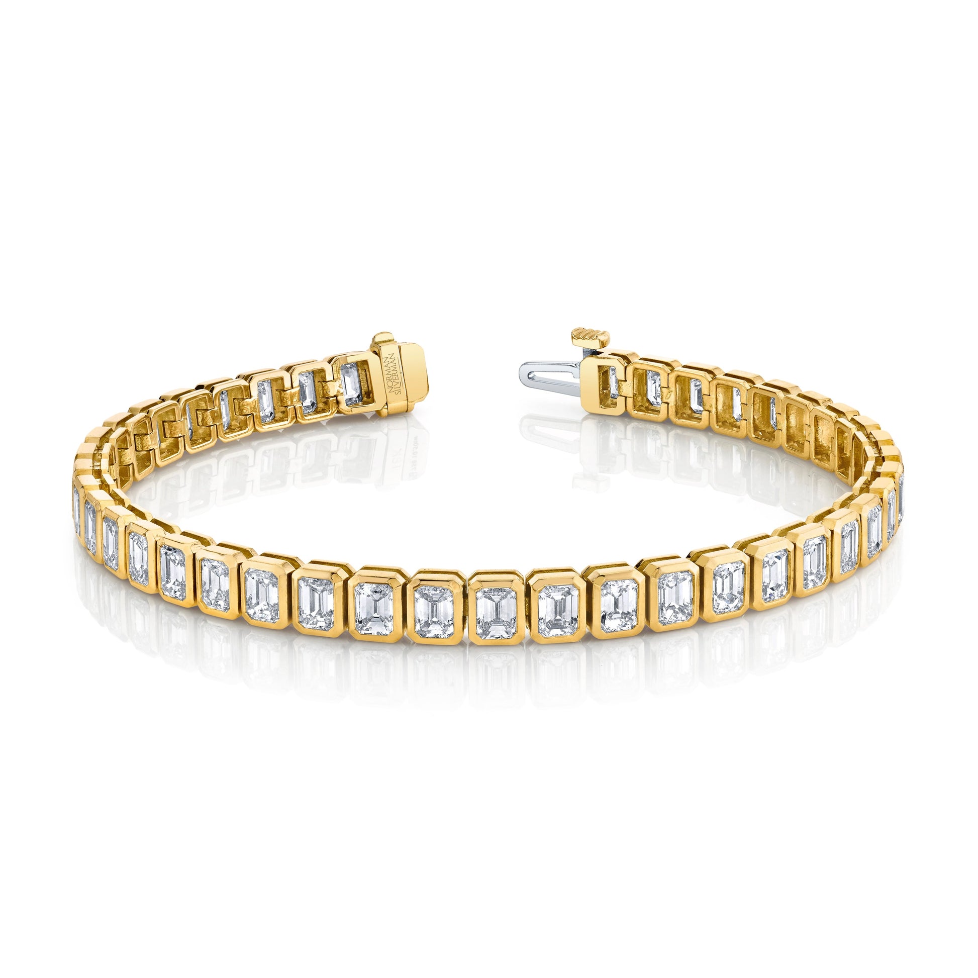 Emerald bracelet in yellow gold | KLENOTA
