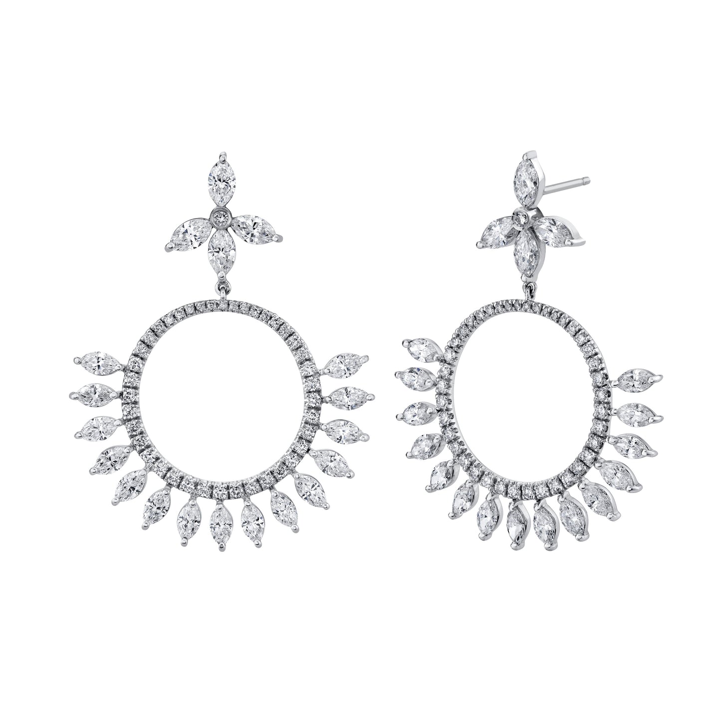 Marquise Diamond Dangle Earrings