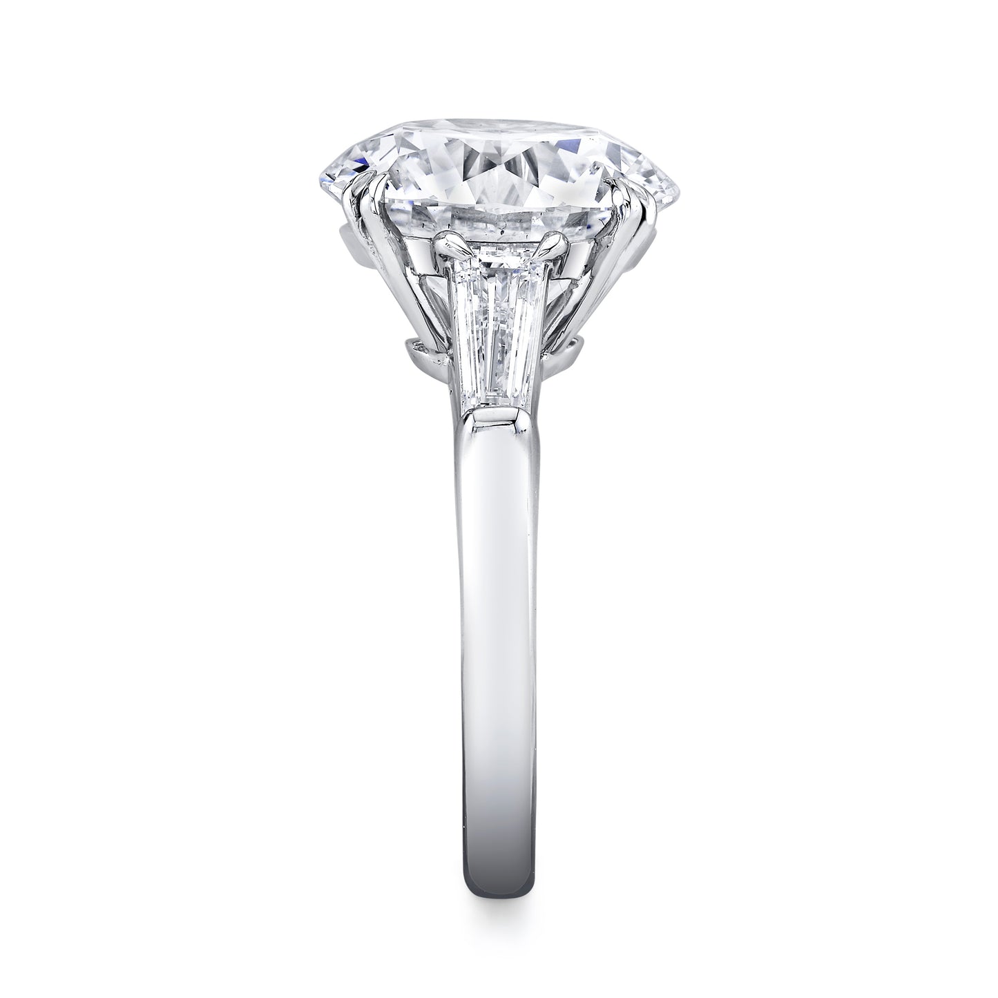 6.98 Carat Round Brilliant Diamond Engagement Ring