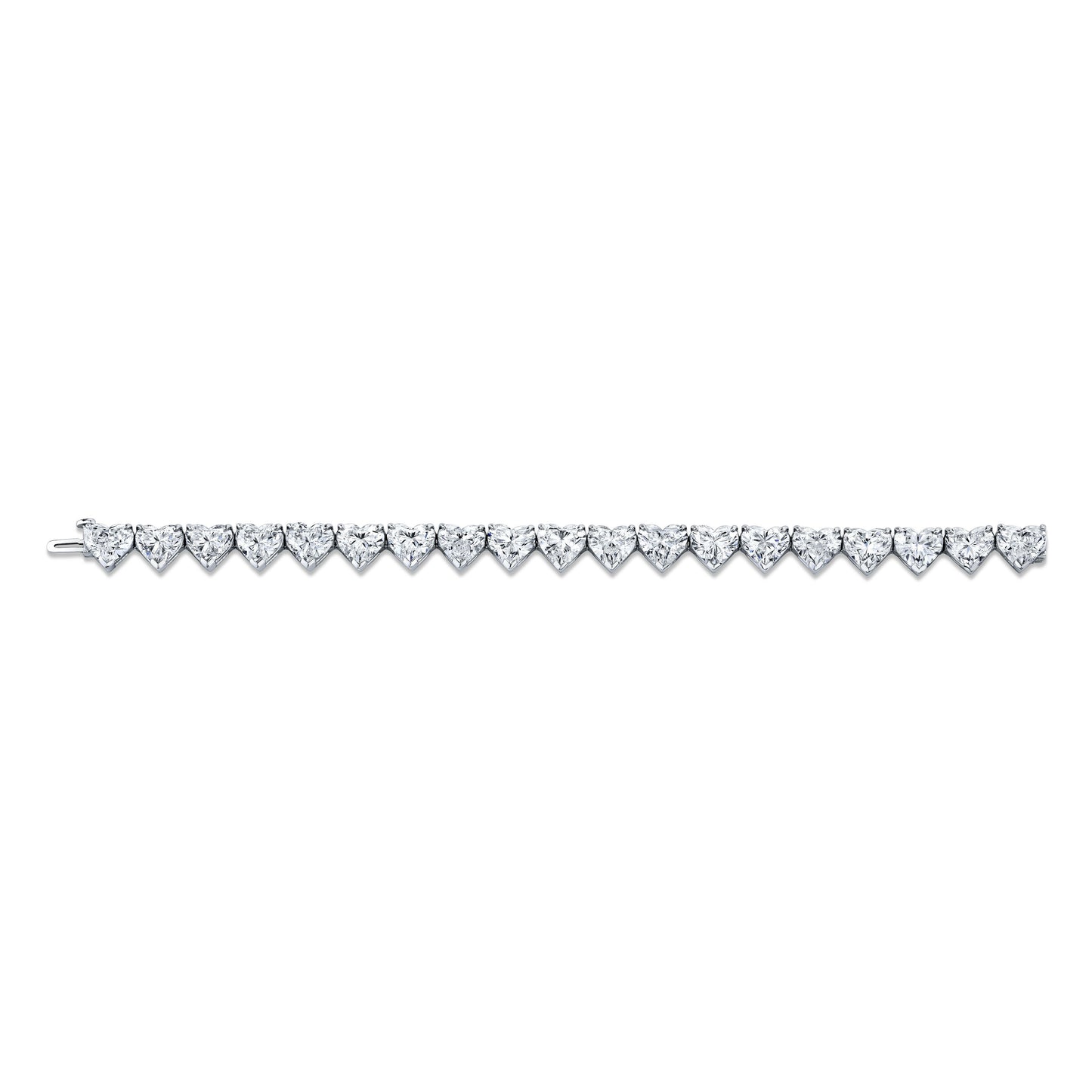 38.98 Carat Heart Shape Diamond Bracelet