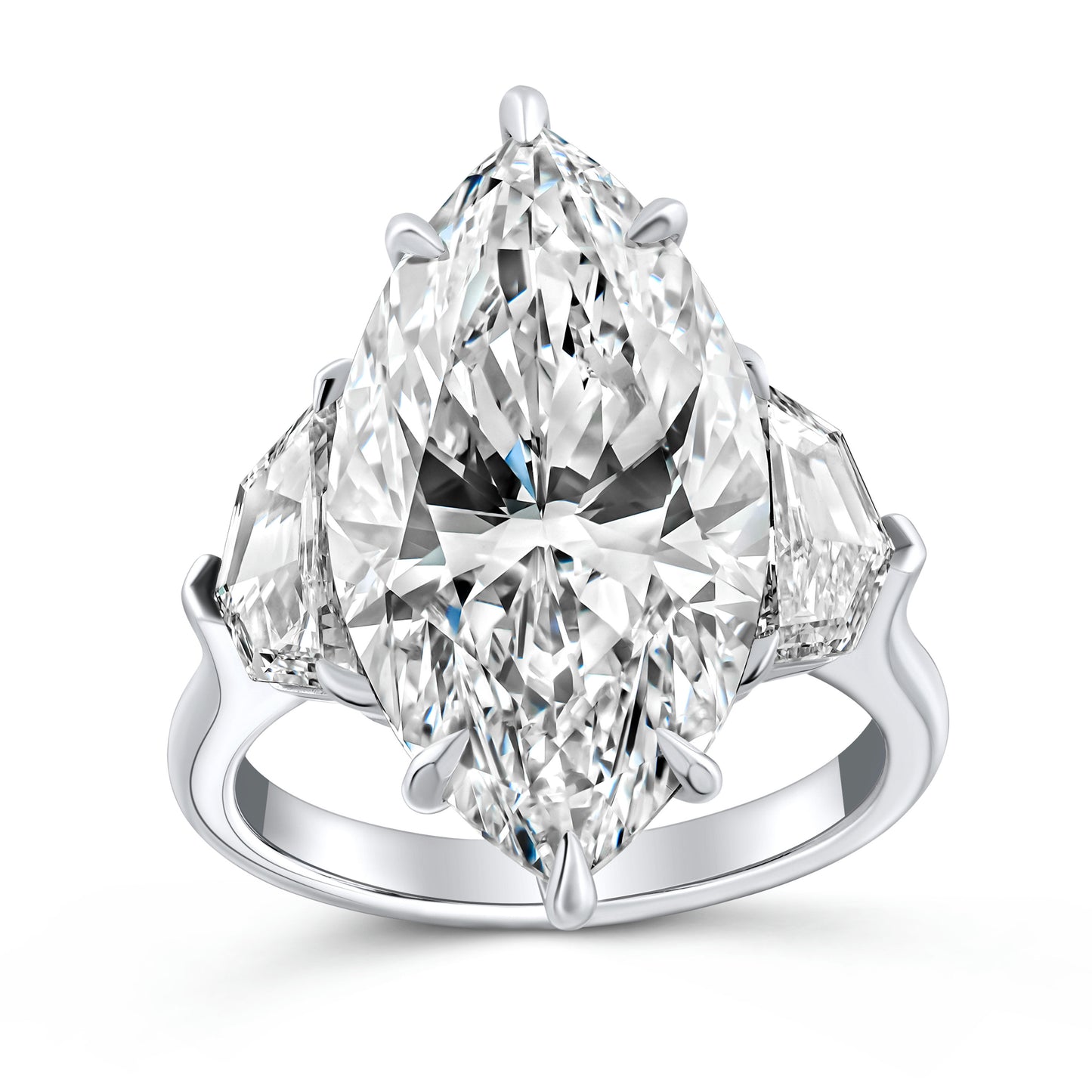 10.33 Marquise Cut Diamond Platinum Ring