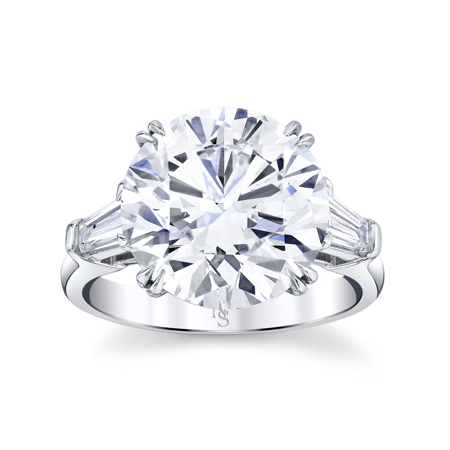 6.98 Carat Round Brilliant Diamond Engagement Ring