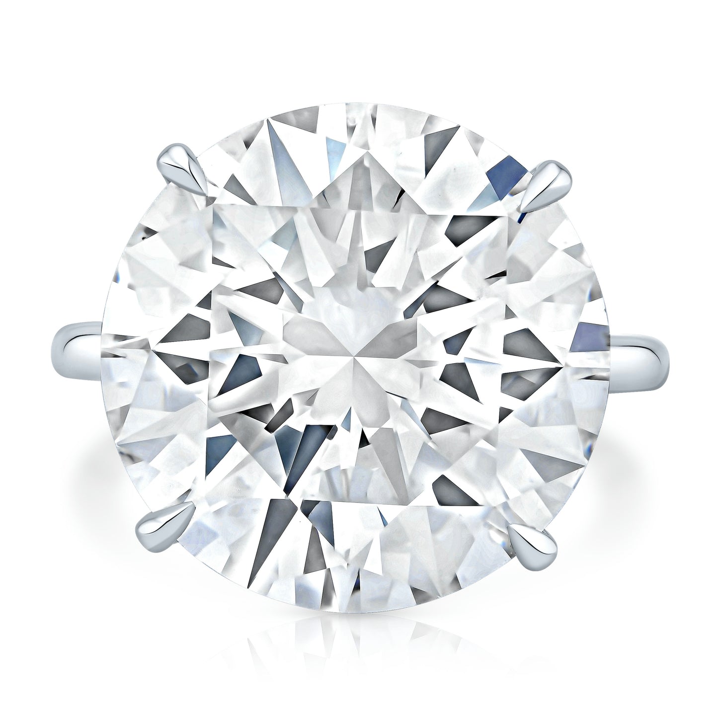 14.33 Carat Round Brilliant Cut Diamond Ring