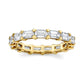 East West Emerald Cut Diamonds Eternity Band in 18k Yellow Gold